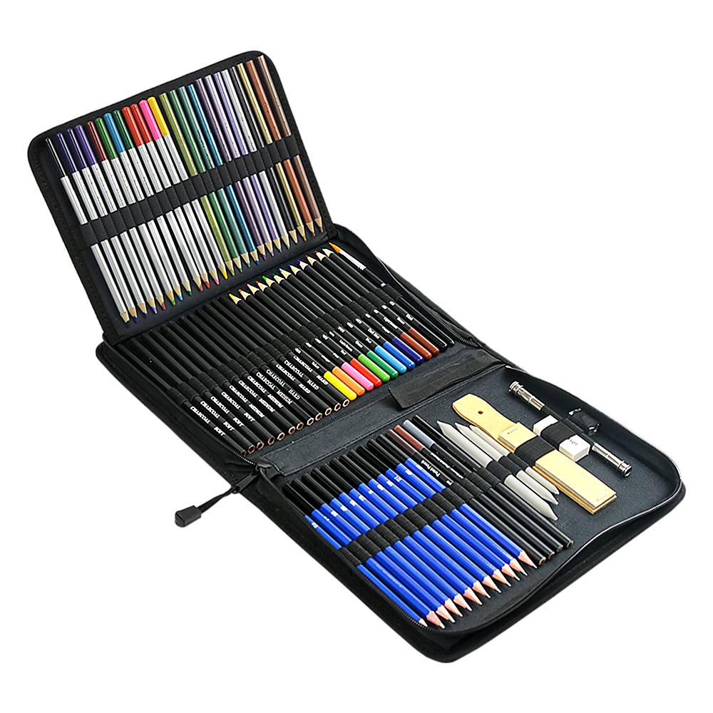 Art Sketch Pencils Oil Drawing Colouring Graphite Charcoal Pencil Set ...