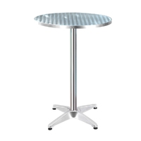 Gardeon Outdoor Bar Table Adjustable Aluminium Round 70/110cm