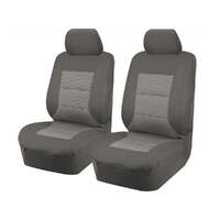 Seat Covers for MITSUBISHI TRITON MQ SERIES 01/2015 - ON DUAL / CLUB CAB UTILITY FRONT 2X BUCKETS GREY PREMIUM