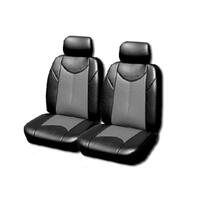 Leather Look Car Seat Covers For Nissan Frontier D22 Dual Cab 1997-2020 | Grey