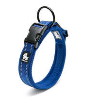 Heavy Duty Reflective Collar Blue L