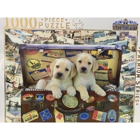 Puppies In Suitcase - 1000 Piece Puzzle